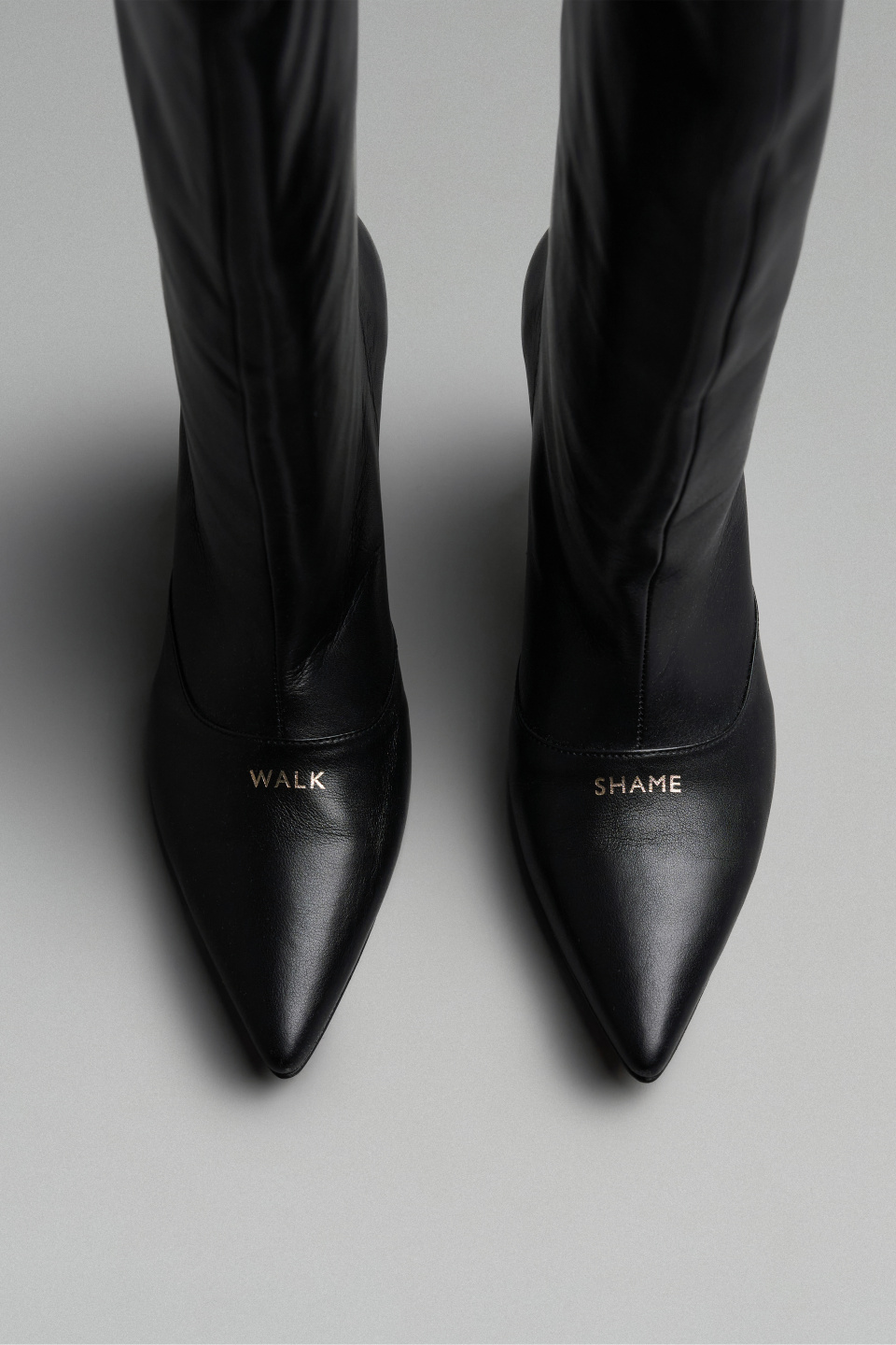 Черные высокие сапоги, фото 2