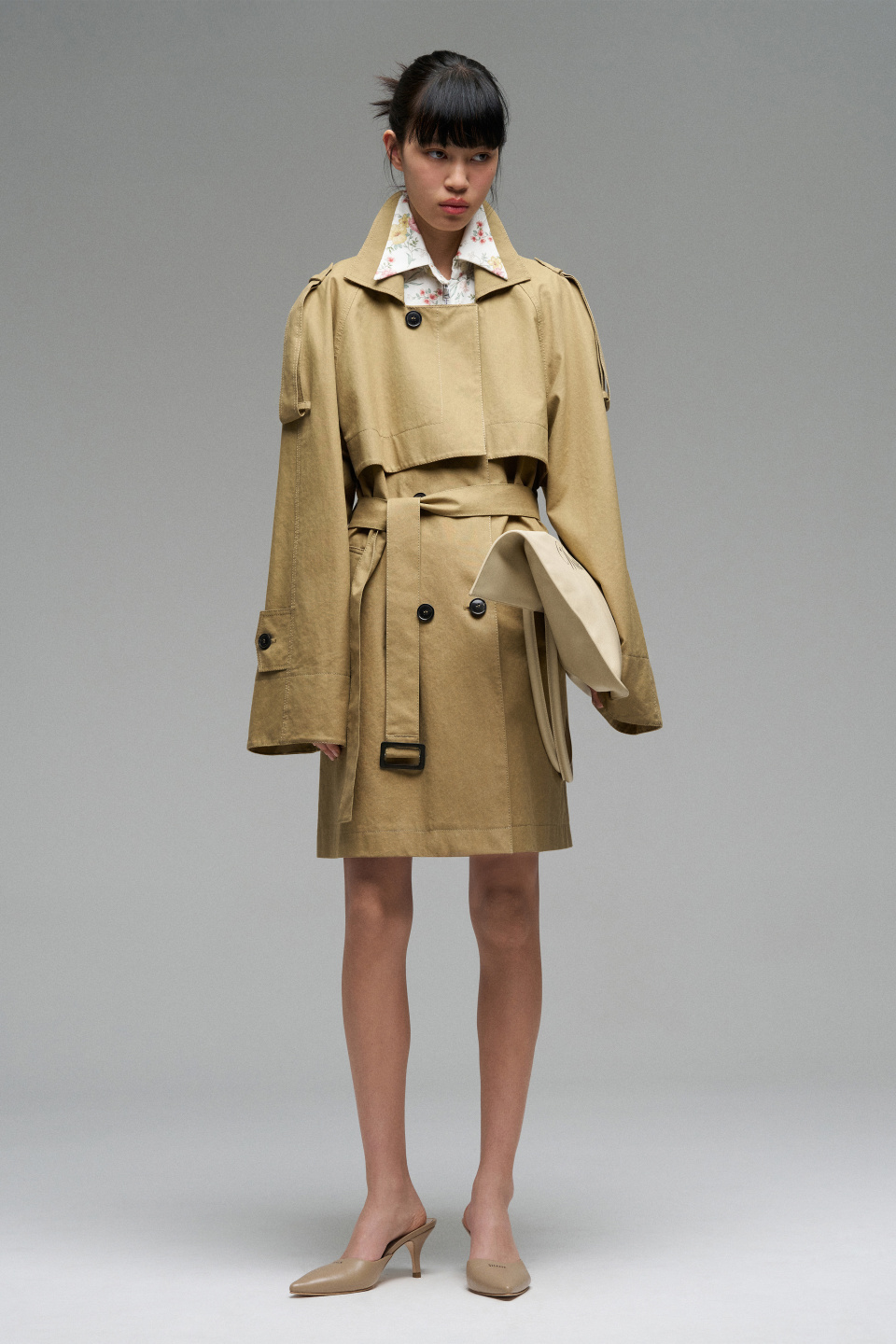 Миди тренч из брезента, фото 2