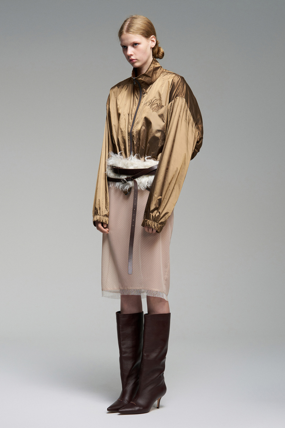 Бомбер из нейлона с вышивкой, фото 3