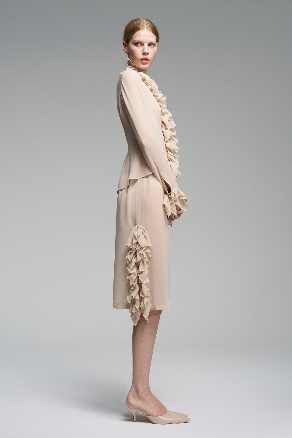 Прозрачная блуза Ruche, фото 4