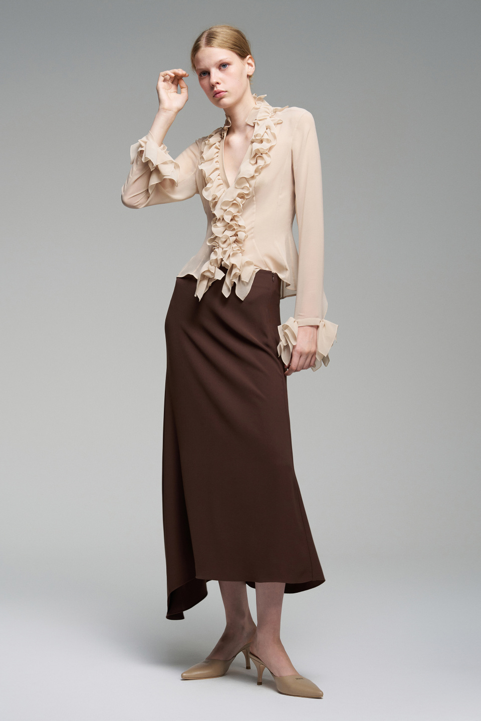 Прозрачная блуза Ruche, фото 6