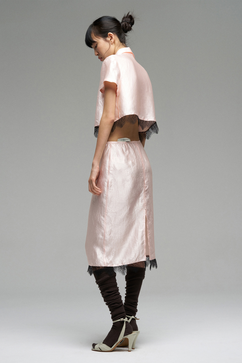 Юбка миди из ацетата с кружевом, фото 2