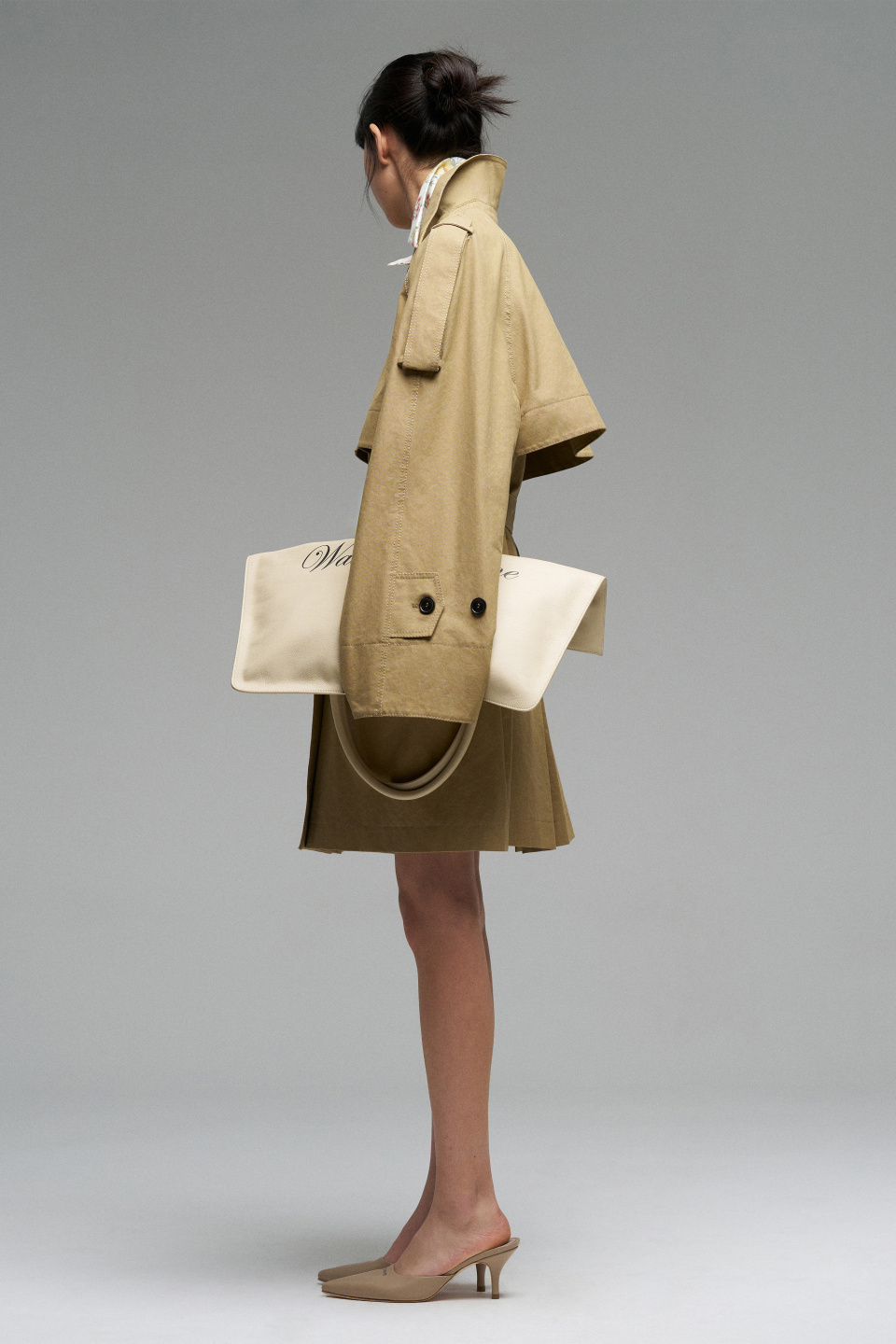 Миди тренч из брезента, фото 5