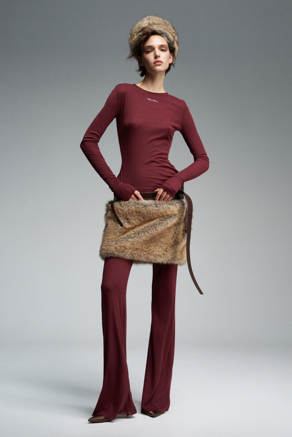 Bootcut брюки из трикотажа, фото 6